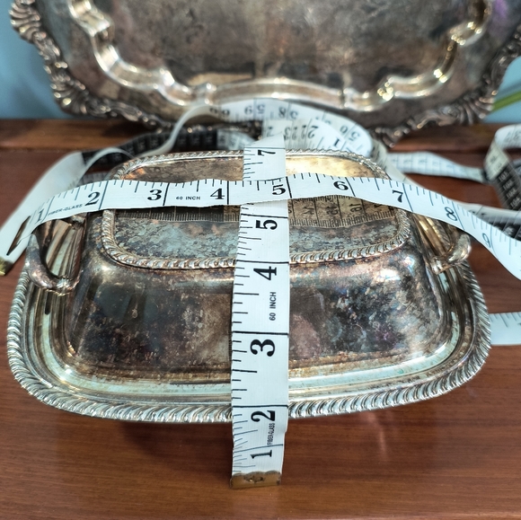 Butter dish, FIESTA ONEIDA silver, with lid and handle.  Antique, rare.  Observa - Picture 7 of 17